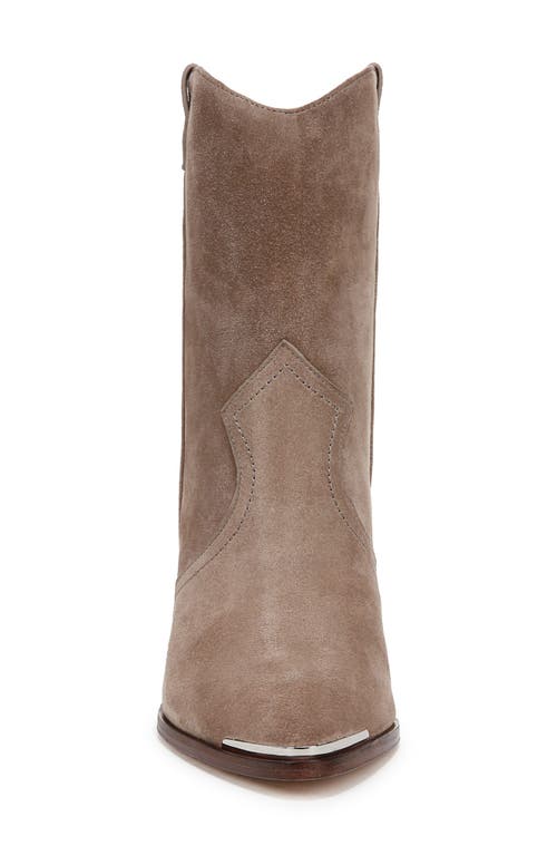 Shop Veronica Beard Cody Pointed Toe Western Boot In Taupe