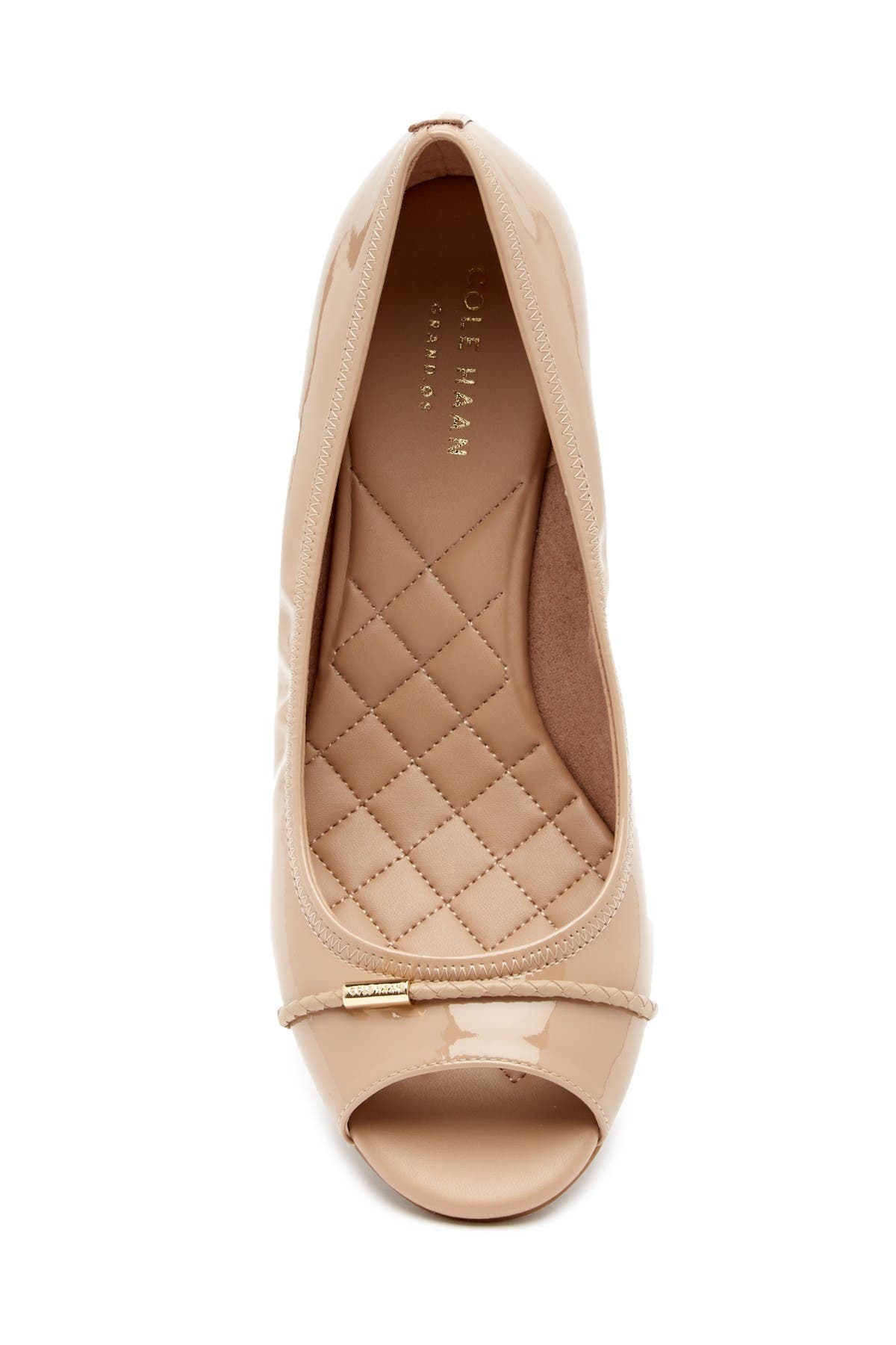 cole haan emory open toe wedge pump