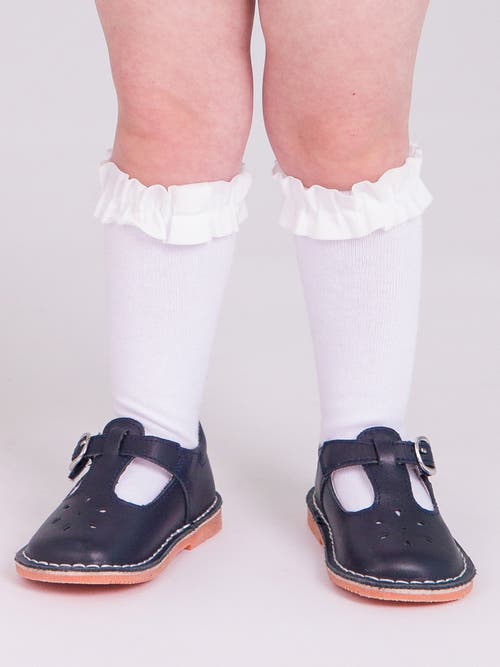 Rufflebutts Toddler Girls 3-pack Knee High Socks In Dark Cherry/white/fir Green