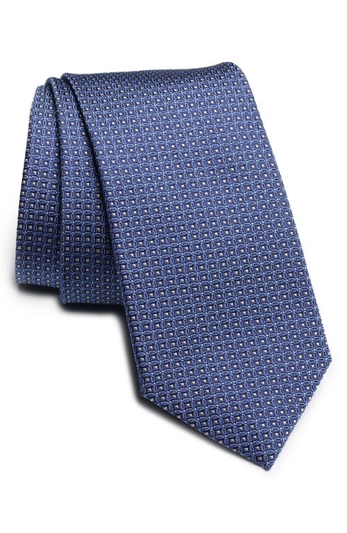 Lorraine Micropattern Silk Tie in Blue