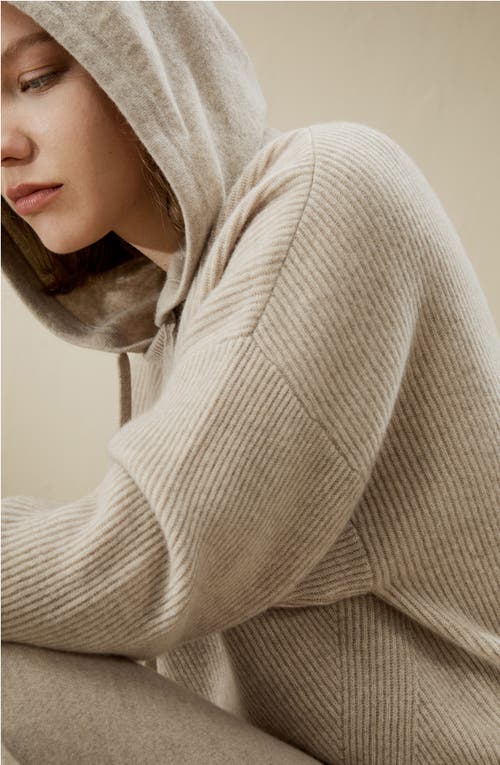 Shop Lilysilk Eshe 2-in-1 Cashmere Detachable Hoodie In Beige