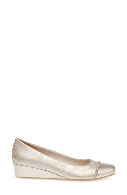 Shop Anne Klein Maysel Wedge Pump In Light Gold