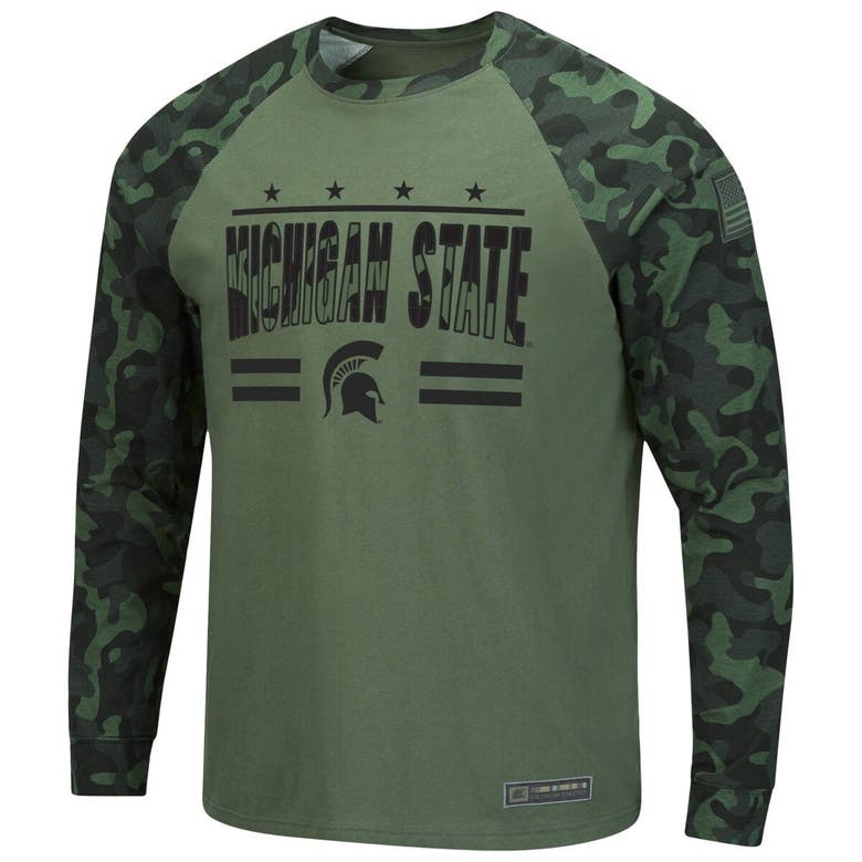 Colosseum Men's Olive, Camo Michigan State Spartans Oht Military ...