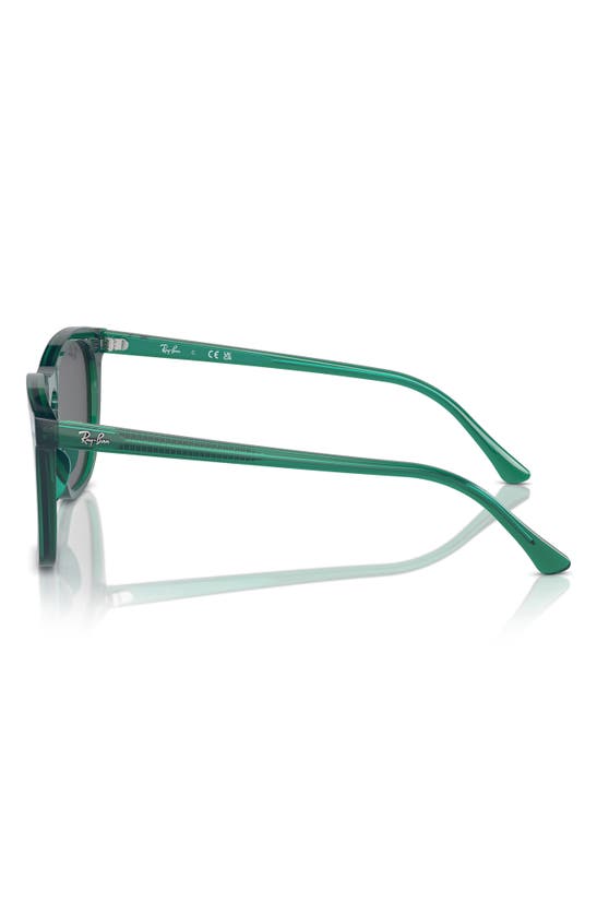 Shop Ray Ban Ray-ban 53mm Polarized Square Sunglasses In Transparent Green