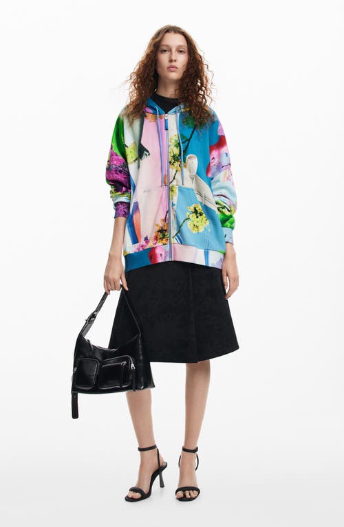 Desigual Printed Sweatshirt M. Christian Lacroix In Blue Mix