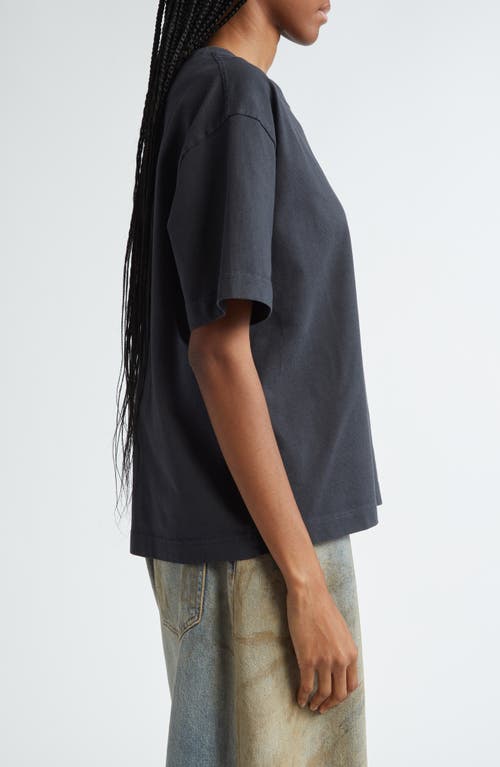 Acne Studios Cropped Length Logo T-shirt In Black