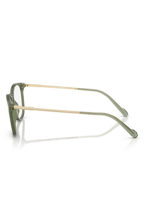 Vogue 51mm Pillow Optical Glasses In Transparent Green