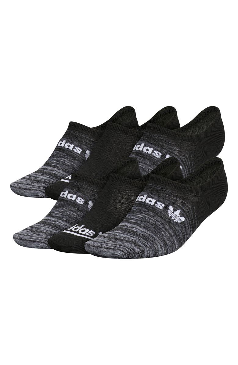 ADIDAS Originals Super 3-Pack No-Show Socks, Main, color, BLACK