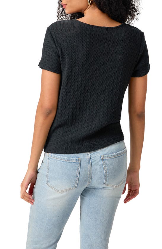 Sanctuary By My Side Tie Hem Sweater In Black