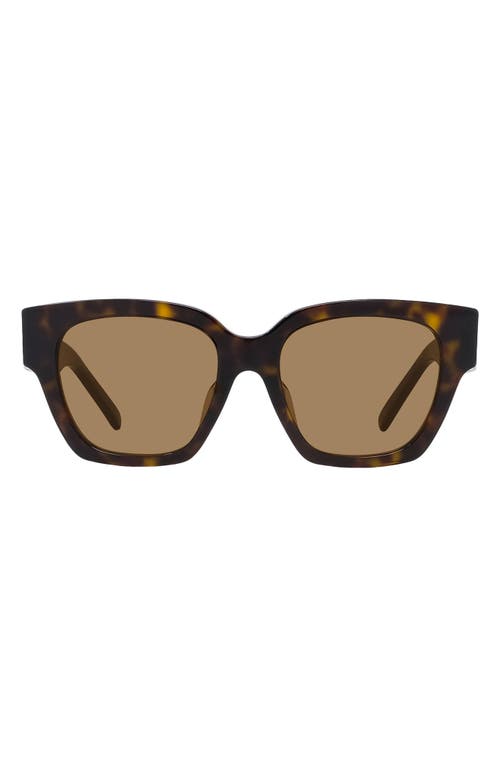 Givenchy 4g 53mm Square Sunglasses In Dark Havana/roviex