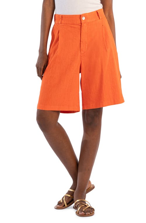 KUT from the Kloth Pleated Linen Blend Shorts at Nordstrom