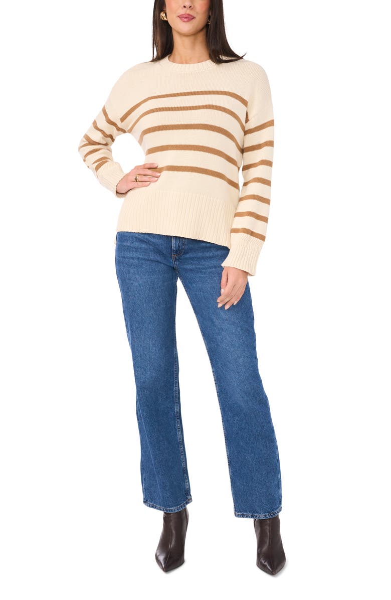 Vince Camuto Stripe Cotton Crewneck Sweater Nordstrom