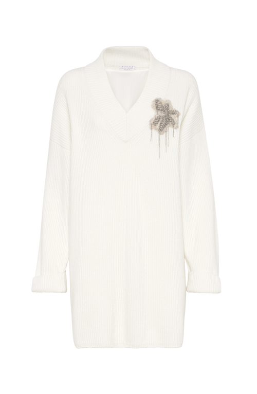 Shop Brunello Cucinelli Cashmere Knit Dress In Panama