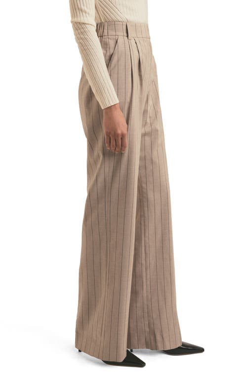 Shop Favorite Daughter The Dream Favorite Pinstripe Wide Leg Pants<br /> In Natural Pinstripe