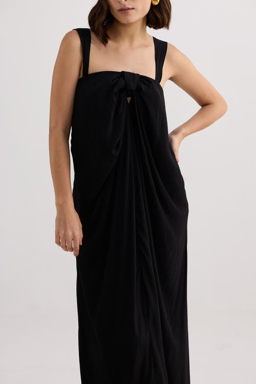 Reistor Twilight Twist Strappy Maxi Dress In Black
