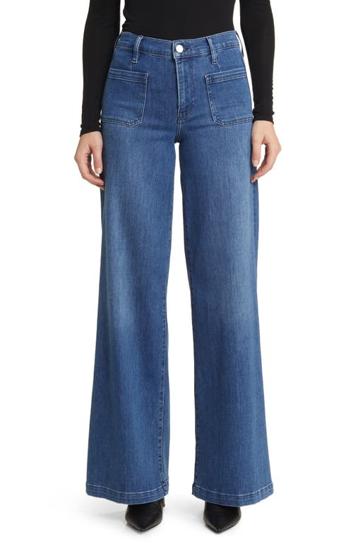 FRAME Wide Leg Stretch Denim Jeans Temple Clean at Nordstrom,