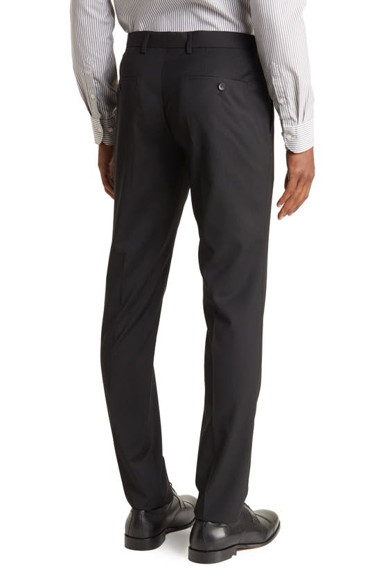 Hugo Boss Genesis Wool Trousers In Black
