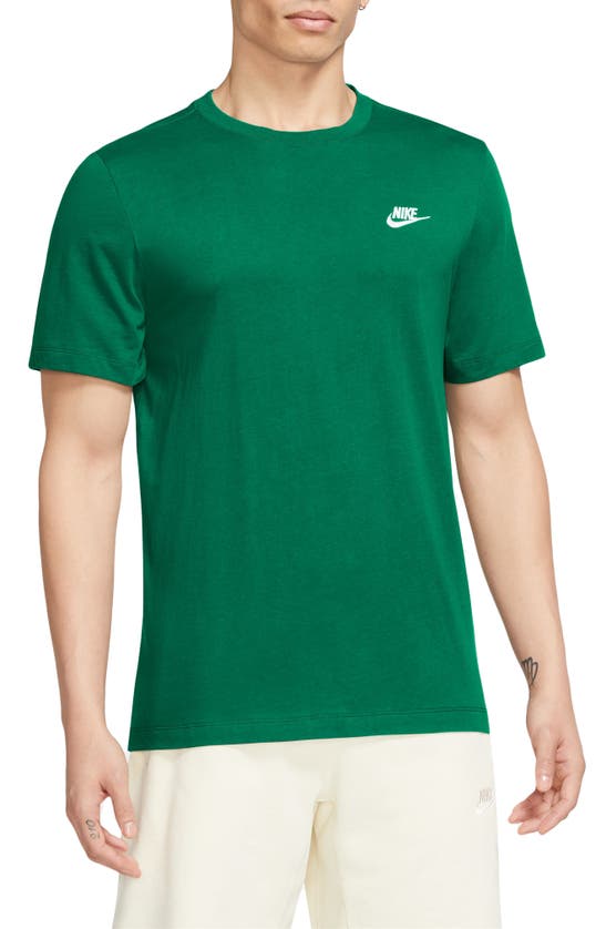 Shop Nike Sportswear Club Crew Neck T-shirt In Malachite