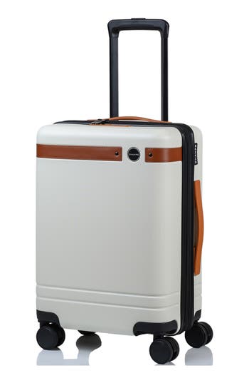 Shop Champs Vintage Iv Hardside Carry-on Suitcase In Ivory