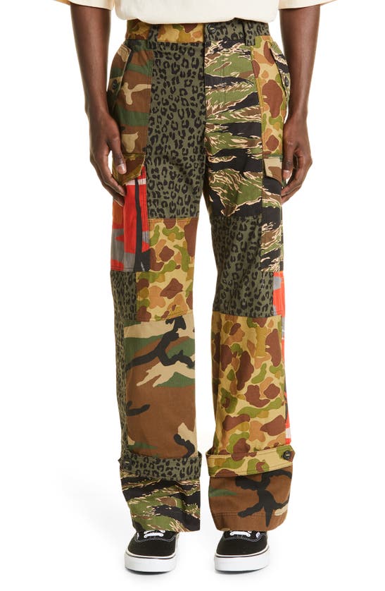 PALM ANGELS MIXED PRINT CARGO PANTS