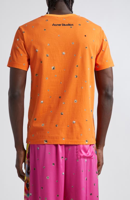 Shop Acne Studios Everest U Bovan Graphic T-shirt In Bright Orange