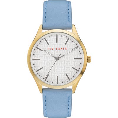 Ted Baker London Manhatt Leather Strap Watch, 40Mm