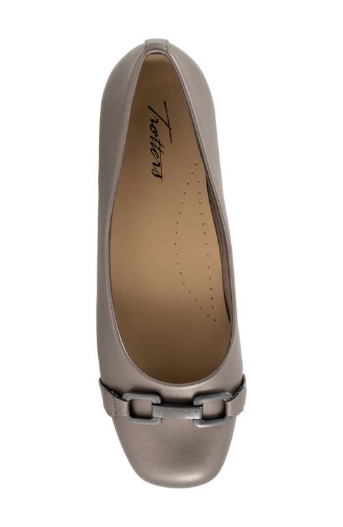 Trotters Sadie Flat In Pewter
