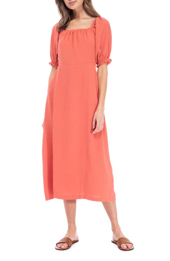 Bobeau Puff Sleeve Midi Dress, Nordstromrack in 2023