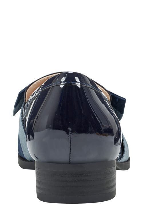 Shop Bandolino Bow Loafer In Navy Blue