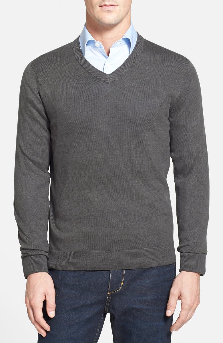 John W. Nordstrom® Cotton Blend V-Neck Sweater | Nordstrom