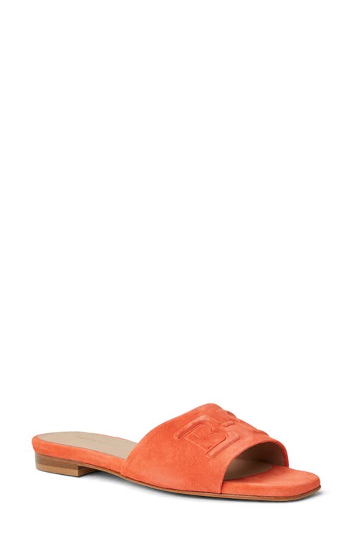 Fabia Slide Sandal in Orange Suede