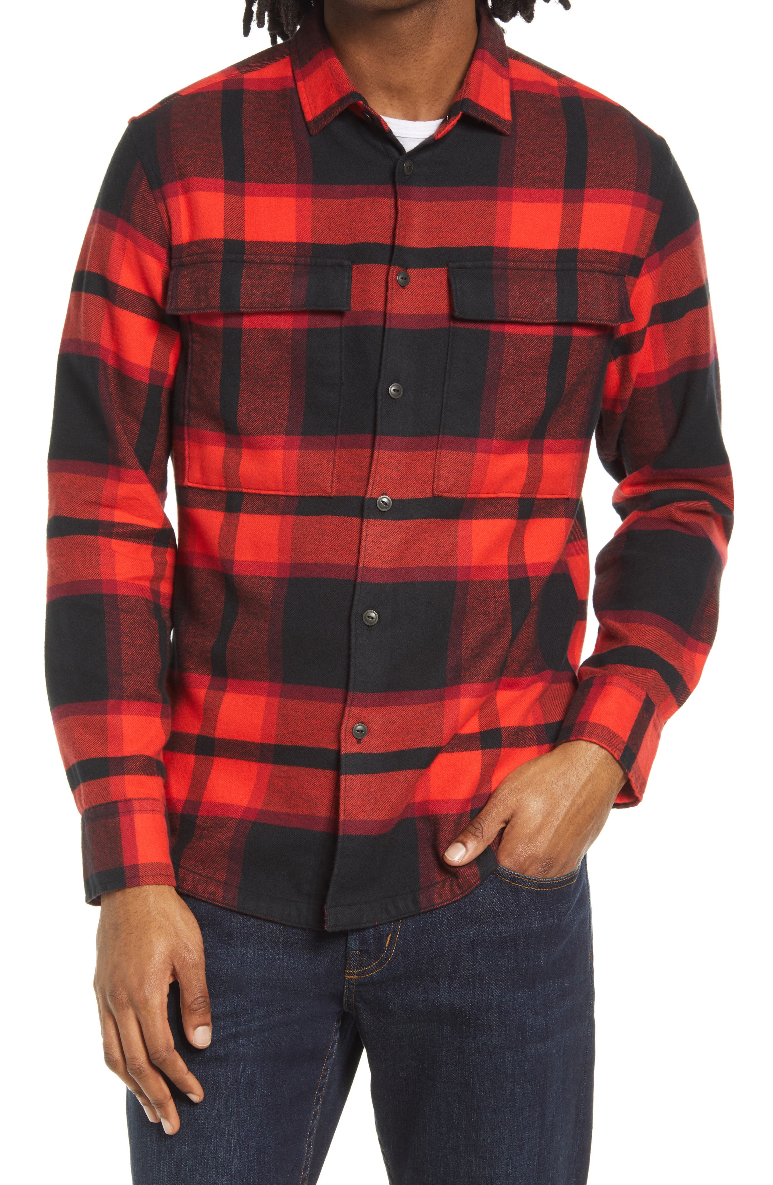 Good Man Brand Plaid Flannel Button-Up 