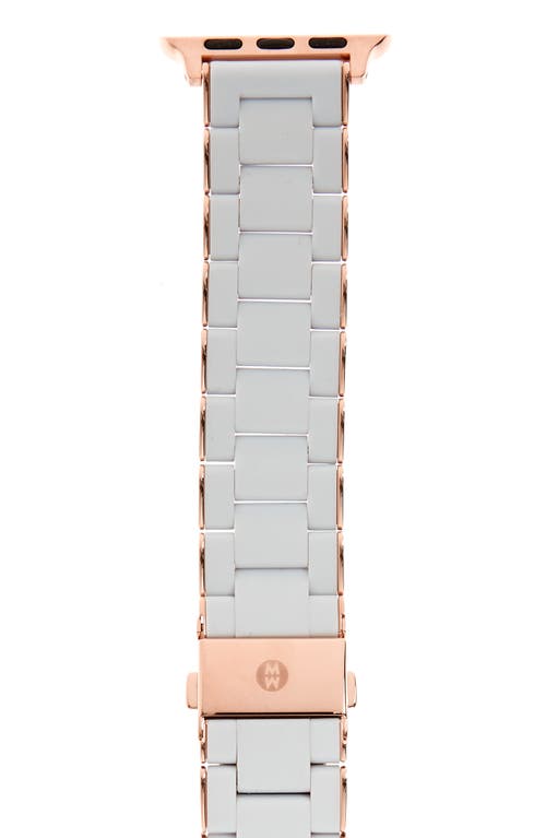 MICHELE Silicone 20mm Apple Watch® Watchband in Light Grey
