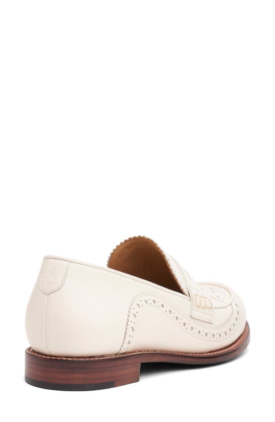 Shop The Office Of Angela Scott Wingtip Penny Loafer In Sugar Cookie
