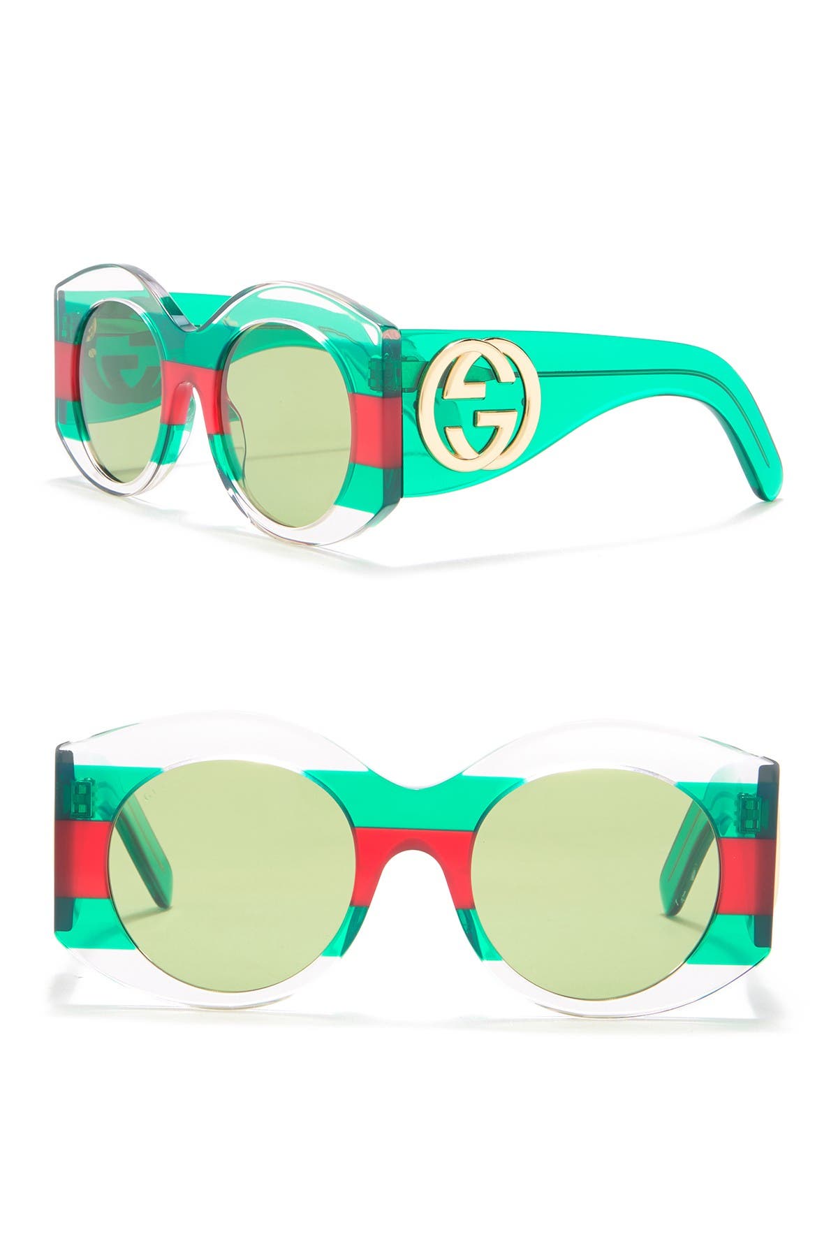 gucci 51mm round sunglasses