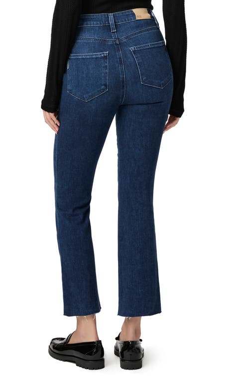 PAIGE PAIGE CLAUDINE RAW HEM HIGH WAIST ANKLE FLARE JEANS