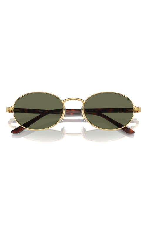 Shop Persol Ida 52mm Polarized Oval Sunglasses In Gold