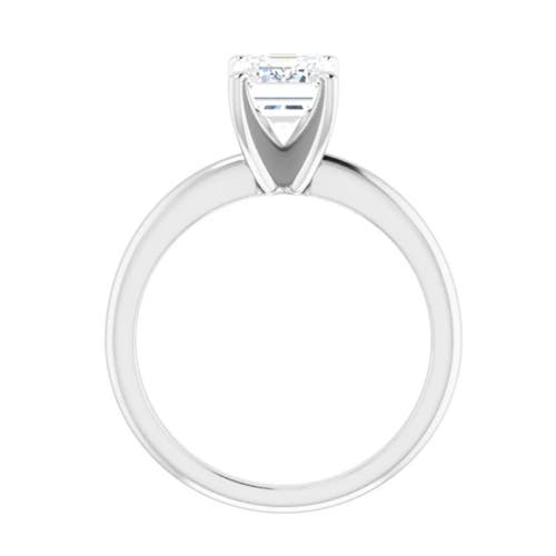 Bliss Diamond 2ct 14k Gold Emerald Cut Solitaire Lab Grown Diamond Engagement Ring In 14k White Gold