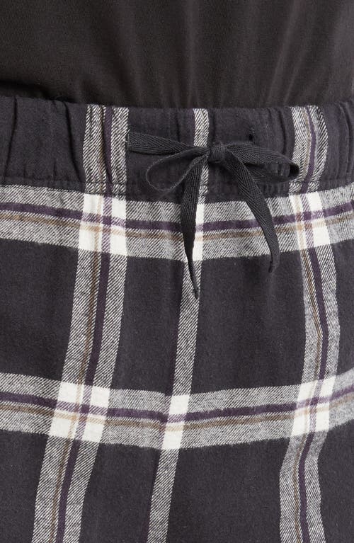 Shop Nordstrom Flannel Sleep Shorts In Black Scotty Plaid