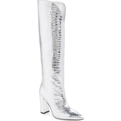 Paris Texas Over The Knee Boot, Metallic
