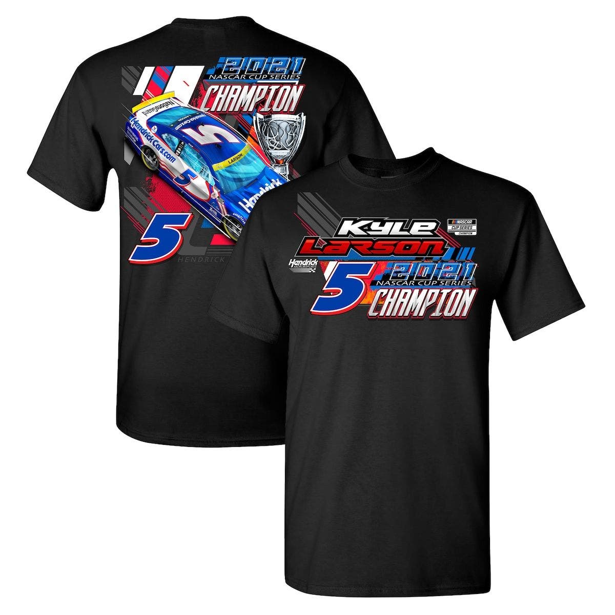 HENDRICK MOTORSPORTS TEAM COLLECTION Men's Hendrick Motorsports Team Collection Black Kyle Larson 2021 NASCAR Cup Series Champion Car Graphic T-Shirt at Nordstrom