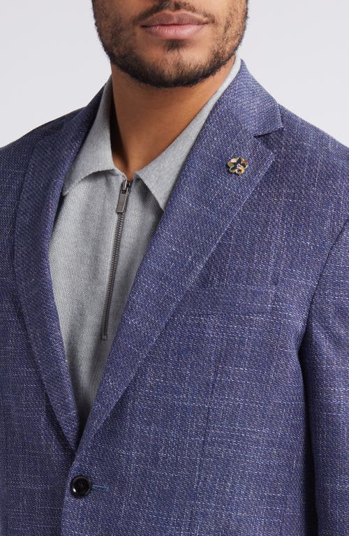 Shop Ted Baker London Keith Slim Fit Melange Wool & Cotton Blend Sport Coat In Medium Blue