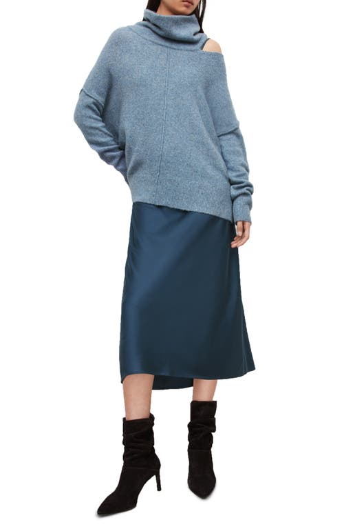 AllSaints Nada Sweater & Midi Dress in Denim Blue Melange