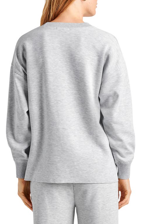 Shop Splendid Winslow Crewneck Pullover In Ice Heather Grey