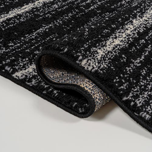Jonathan Y Williamsburg Minimalist Stripe Area Rug In Black/cream