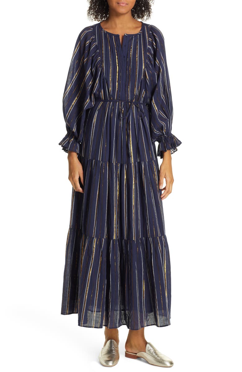 Apiece Apart Francesca Long Sleeve Bib Tier Dress | Nordstrom