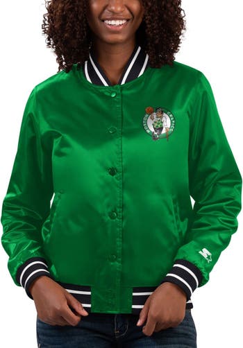 Jacket Makers Boston Celtics Varsity Green and Off White Jacket