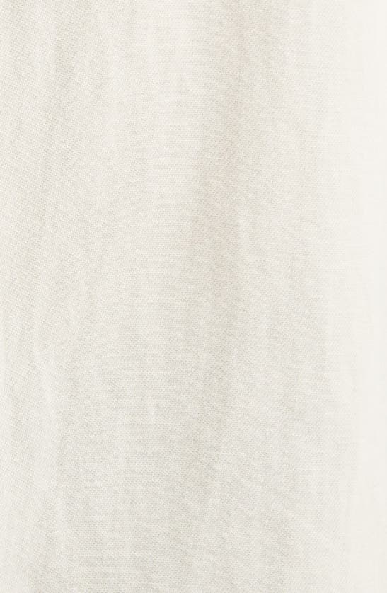 Shop Johnston & Murphy Antique Dyed Linen Blend Short Sleeve Button-down Shirt In Light Gray