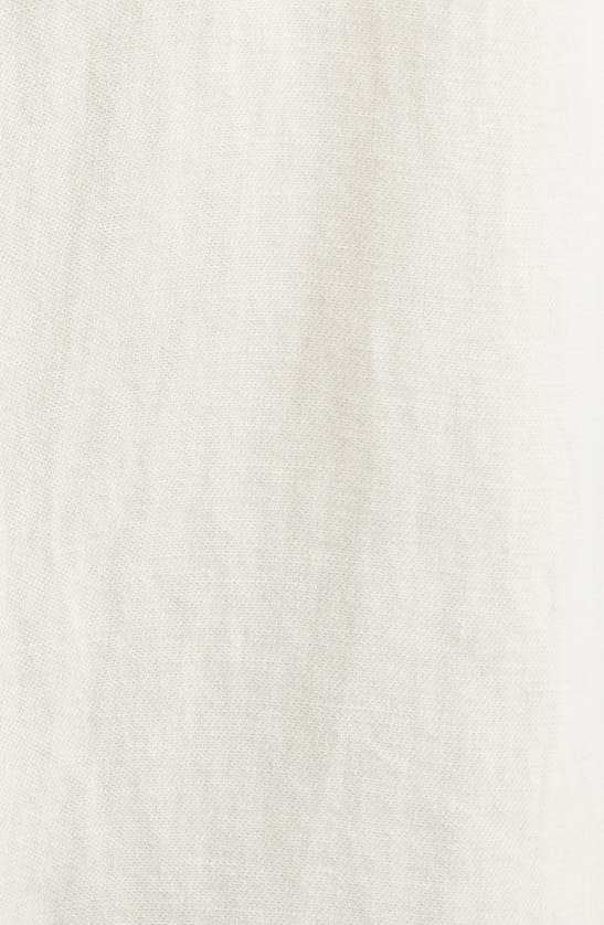 Johnston & Murphy Antique Dyed Linen Blend Short Sleeve Button-down Shirt In Light Gray