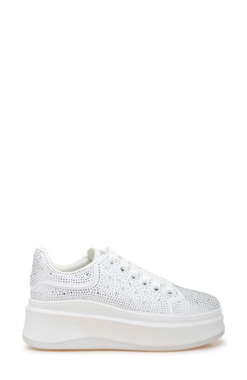 London Rag Jitter Bug Platform Sneaker In White